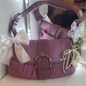 Coach Pink Soho Flap Shoulder Bag